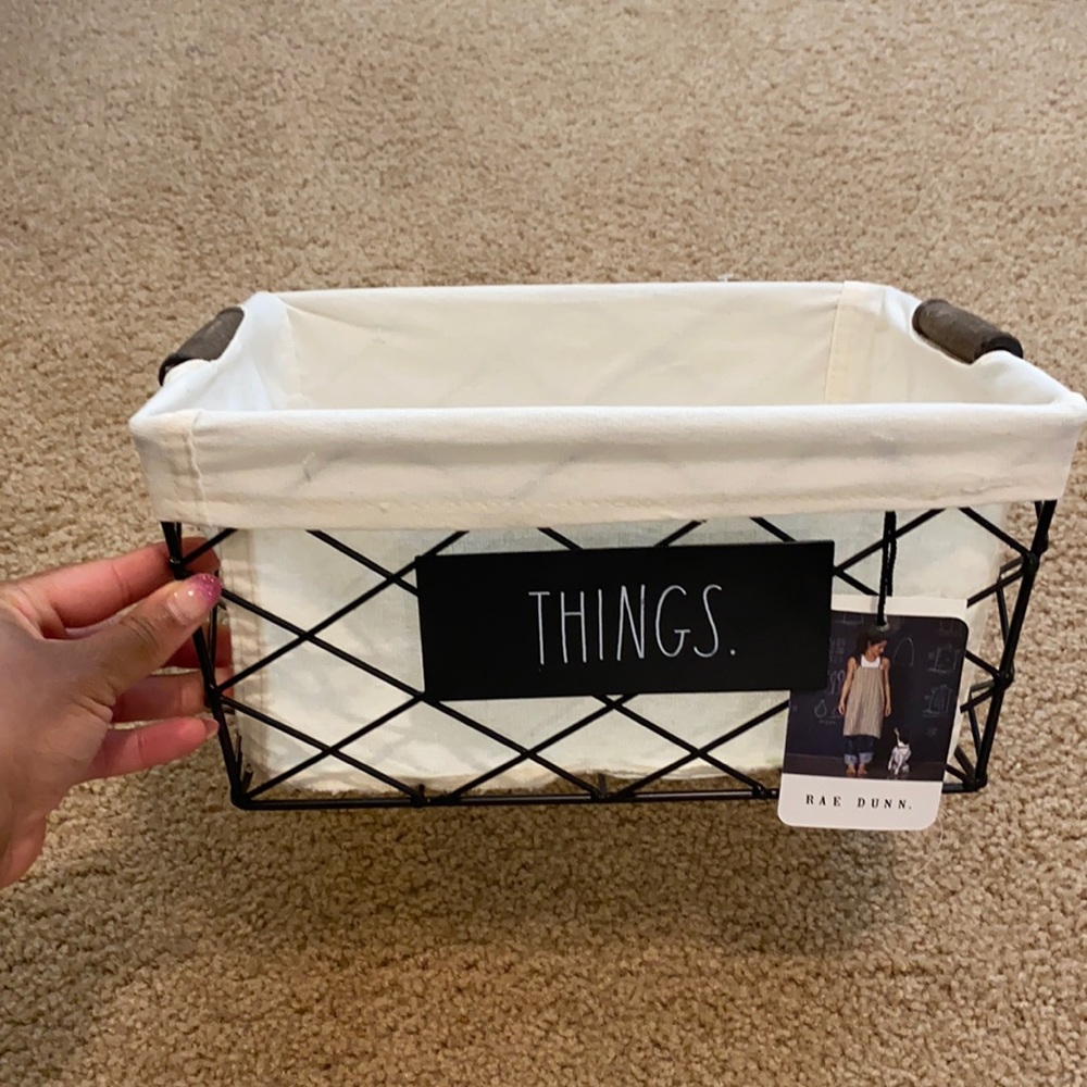 Rae Dunn Multipurpose metal storage basket